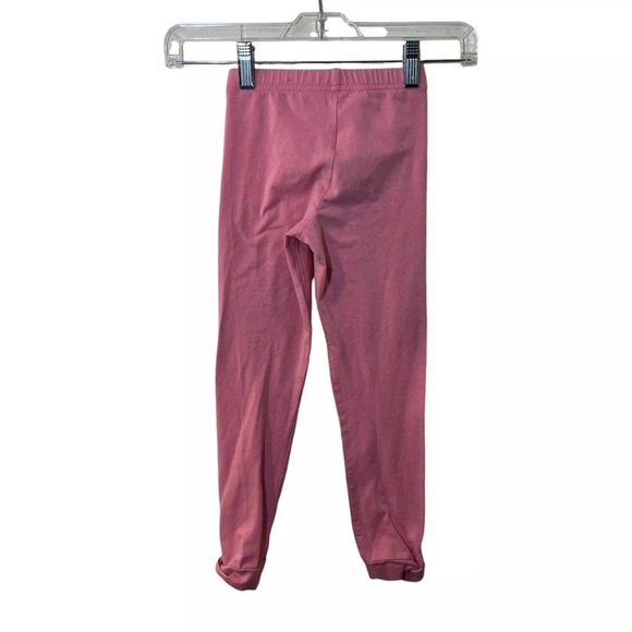 Old Navy Light Pink Knit Leggings Small 6-7 Knotted Hole at Hem Pull On Stretch - Picture 2 of 5